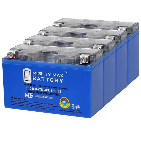 YT7B-BS GEL 12V 6.5AH Replacement Battery Compatible with Beta Jonathan 350 02-03 - 4PK, Mighty Max Battery, Mfr#: MAX3993451